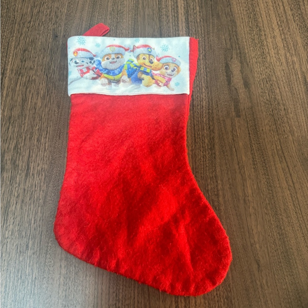 PAW PATROL Kids Red Christmas Stocking 15" Nickelodeon